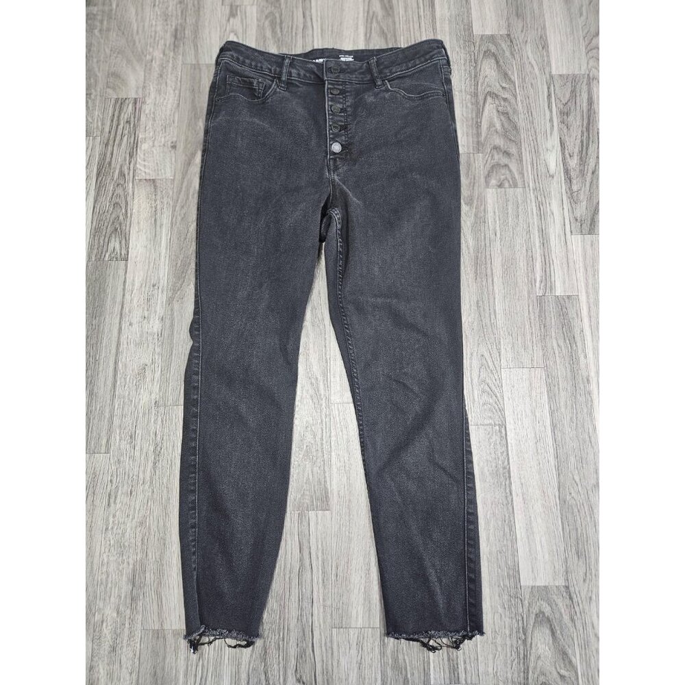 Old Navy Jeans Womens 12 Extra‎ High Rise Rockstar Stretch Skinny Raw Hem